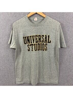 Vintage 80's Universal Studios Heathered Gray T-Shirt Size M Single Stitch